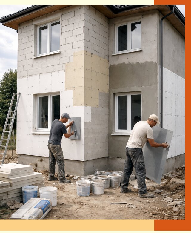 Утепление дома из газобетона в Гукове от 4312 руб./м² — заказать у ТепломастерГкв
