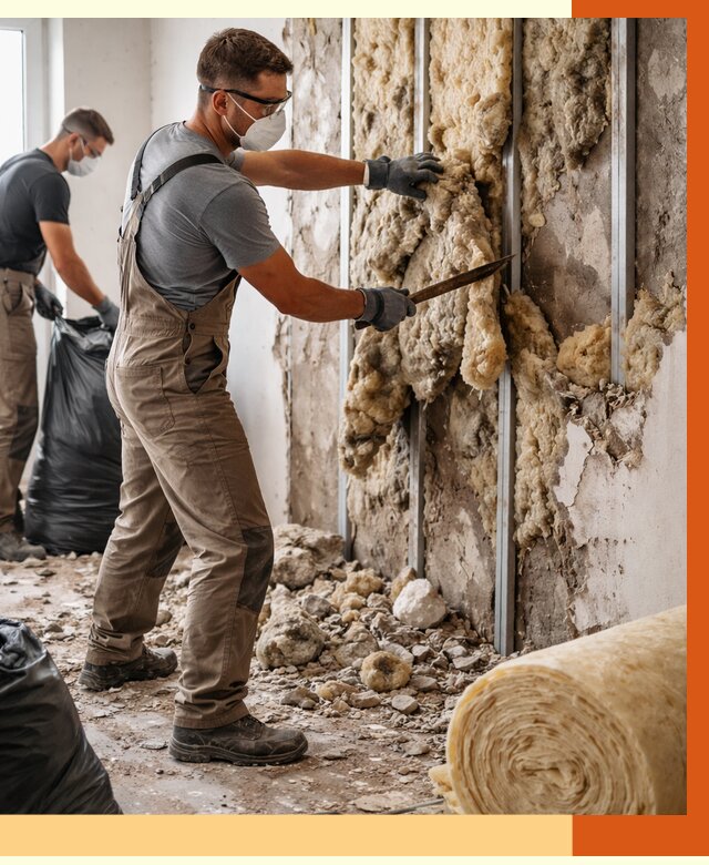 Демонтаж старого утеплителя в Гукове от 3593 руб. — работы под ключ | ТепломастерГкв